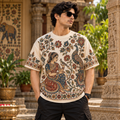 Kalamkari Heritage Art Printed Oversized T-Shirt